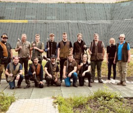 Schießausbildung: Kursgruppe der Jagdtalente auf dem Schießstand